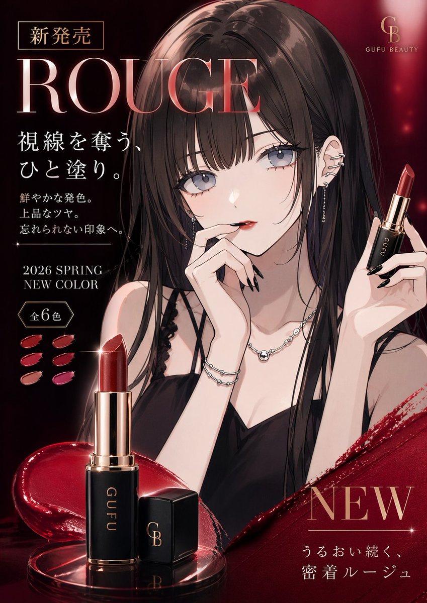 Luxury Lipstick Ad from Portrait (Anime) — Sora 2 Prompt