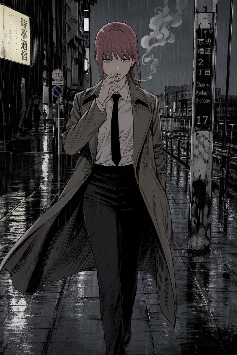 Rainy Tokyo Noir Woman — Cinematic Anime Prompt