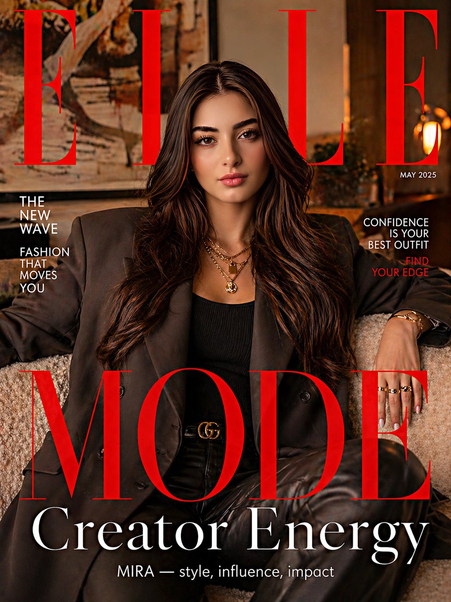 ELLE Magazin Cover — Sora 2 AI-Prompt für Fashion Editorial