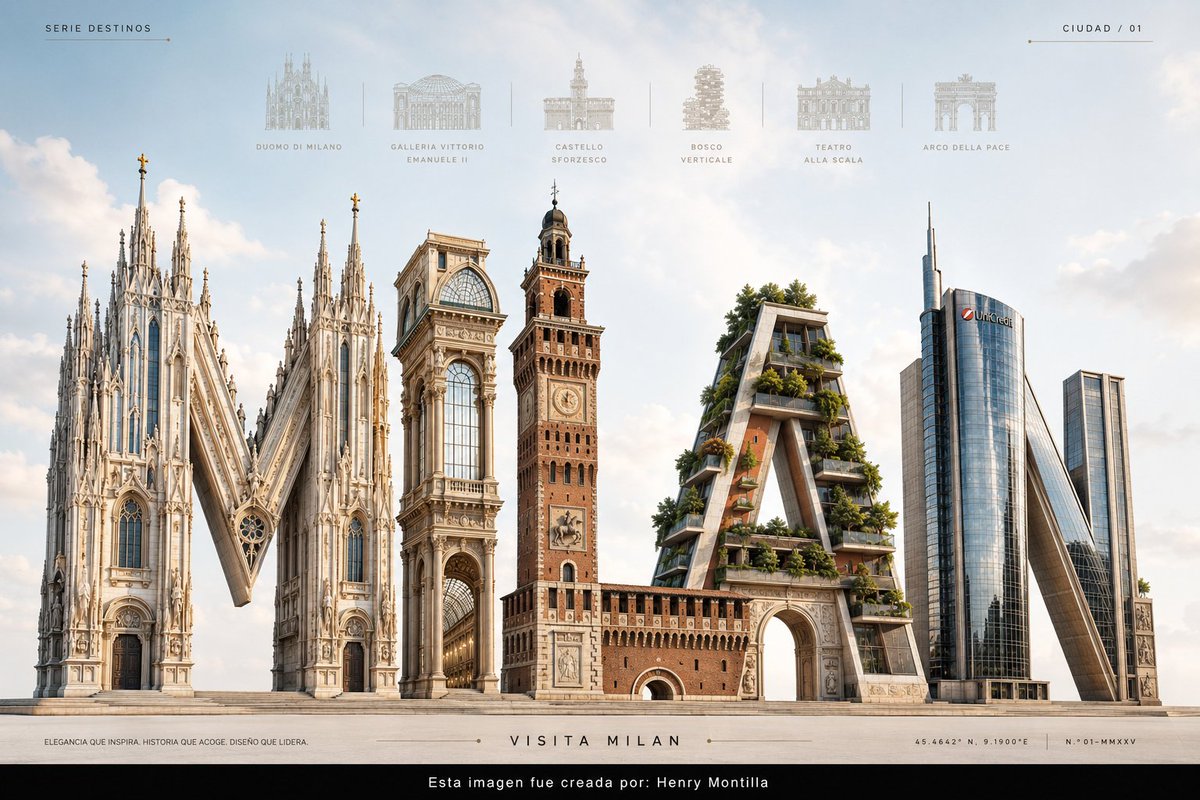 Milan 3D Architectural Typography Poster — Sora 2 AI Prompt