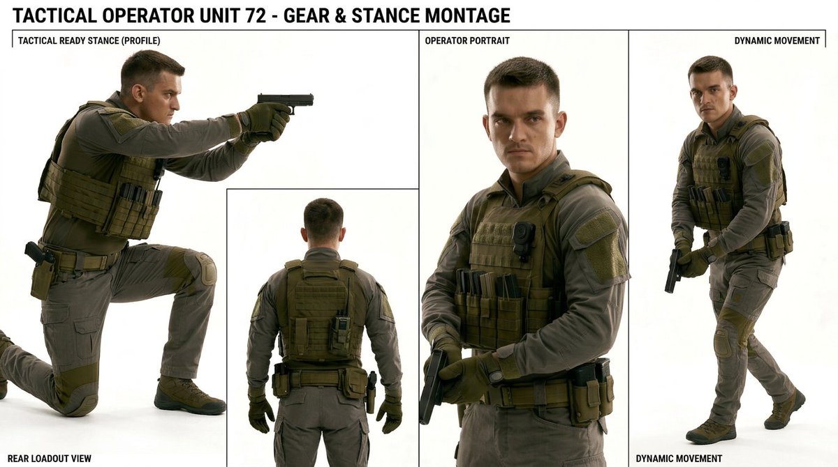 Tactical Operator Gear Montage — Realistic Photo Prompt