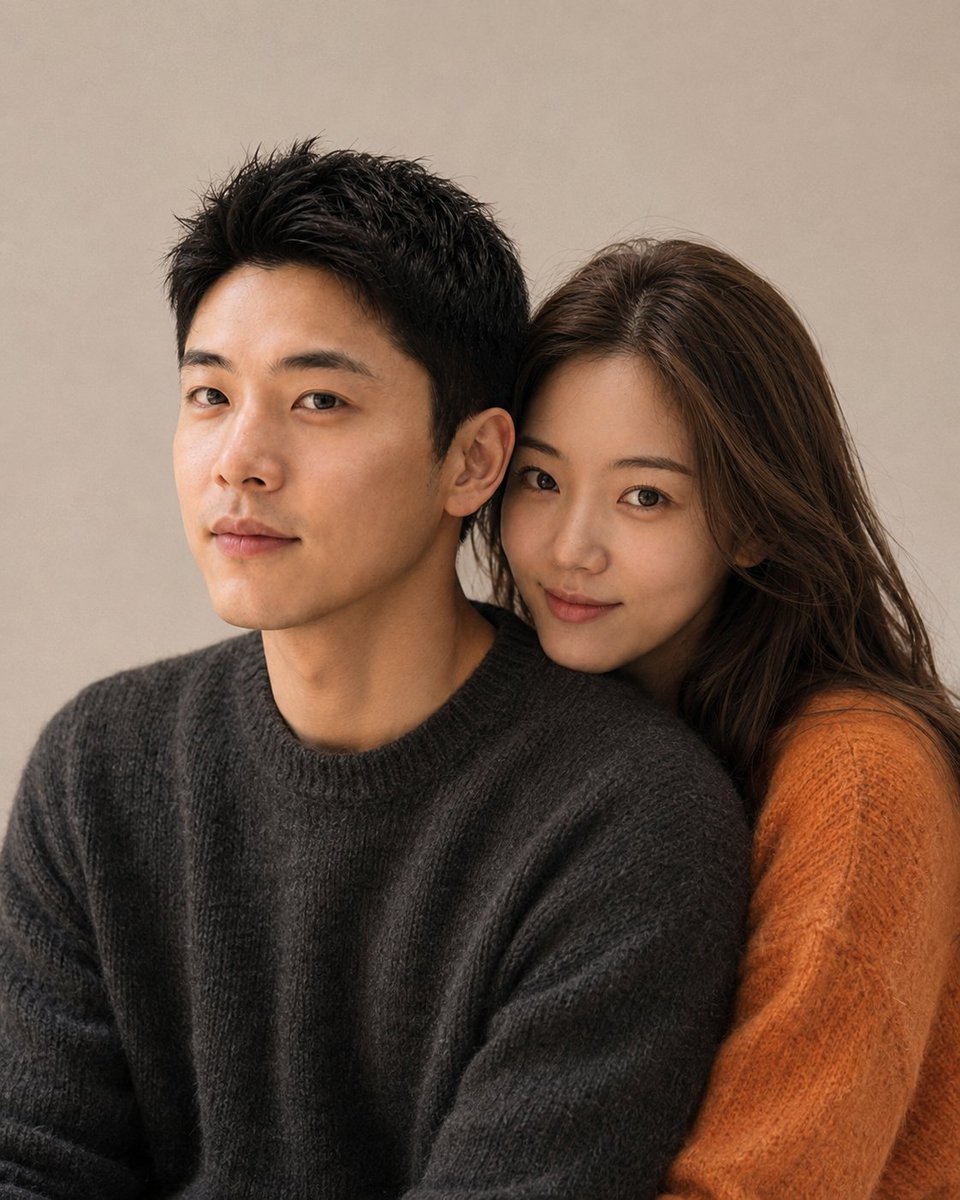 Korean Magazine Couple Portrait — Sora 2 Prompt