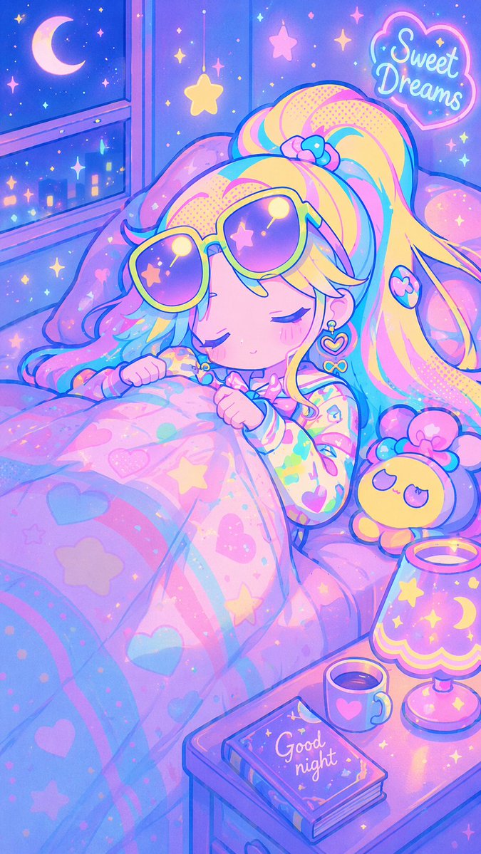 Retro Anime Pastel Bedroom Prompt — Sweet Dreams Scene
