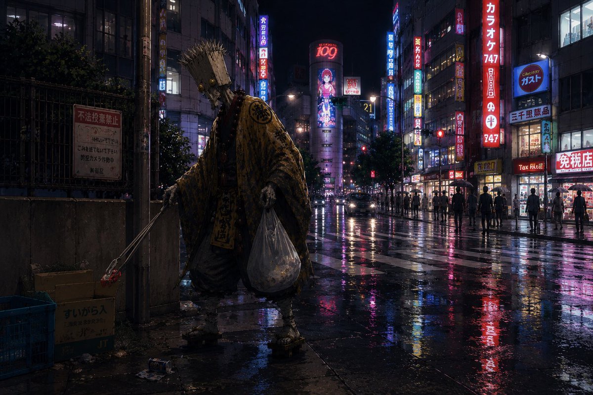 Rain-Slicked Neon Tokyo — Aesthetic Cleaning Prompt