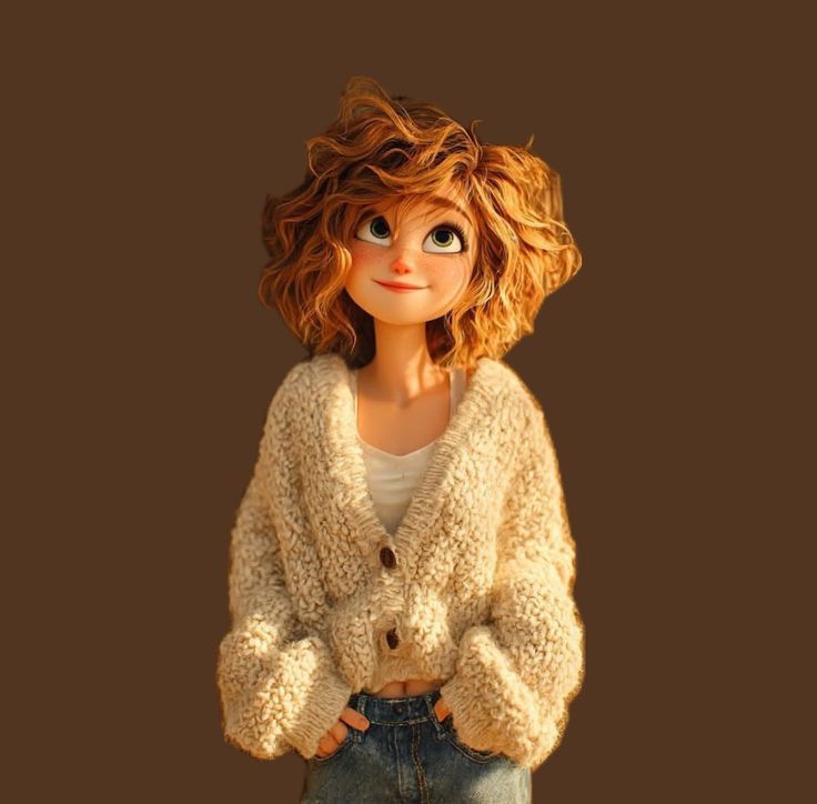 Pixar-Style Curly Hair Girl — Sora 2 Prompt