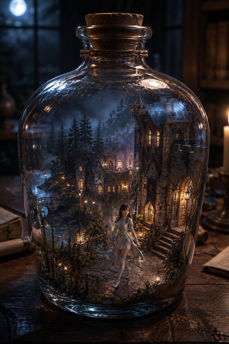 Enchanted Village in a Bottle — Cinematic Fantasy Prompt