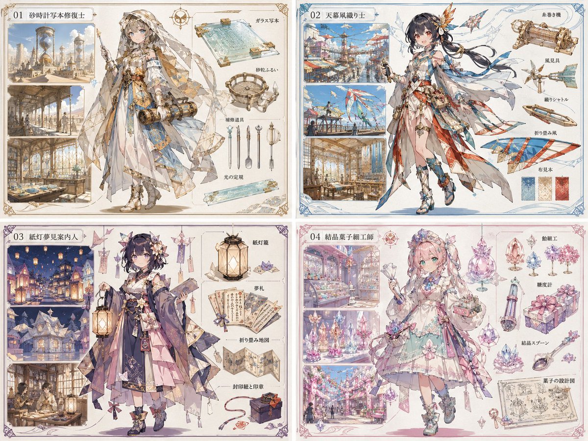 Anime Worldbuilding & Character Design Sheet — Sora 2 Prompt