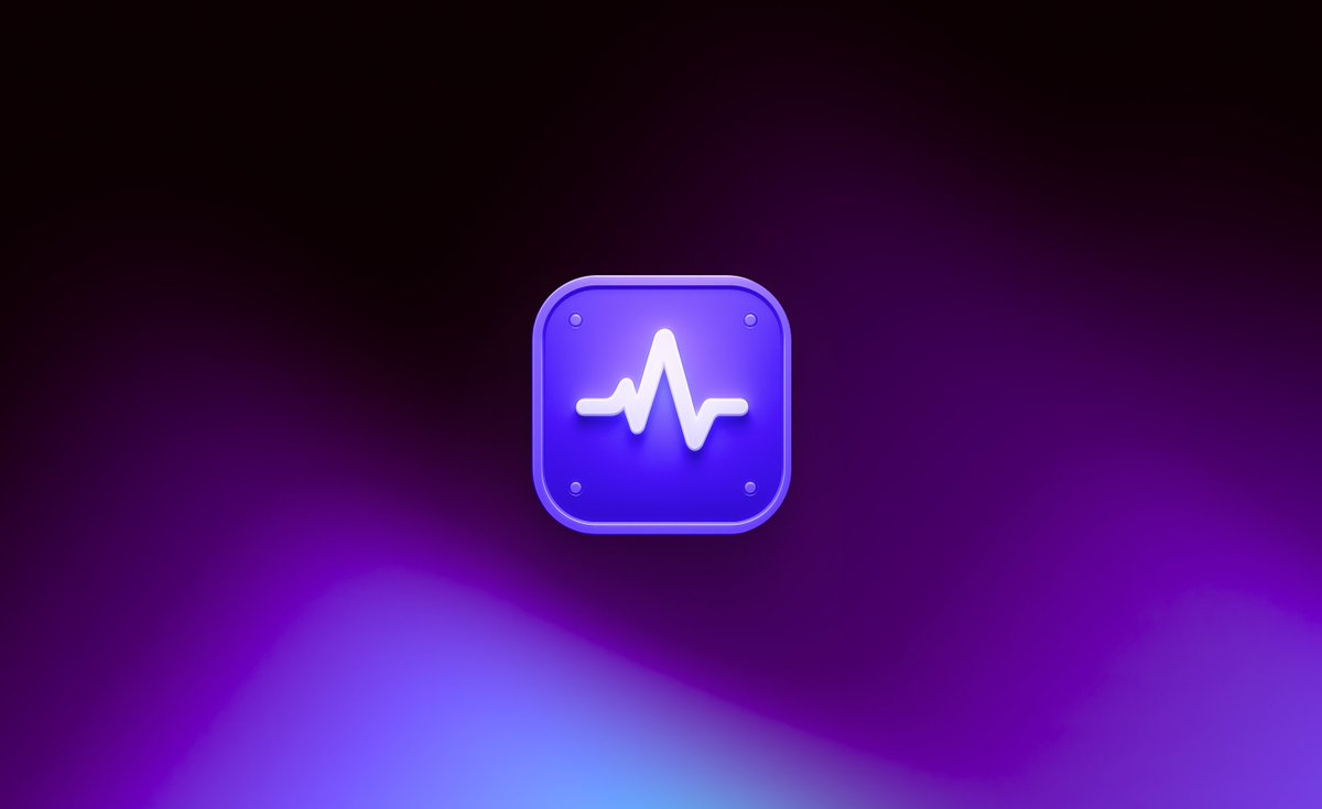 Glowing 3D Heartbeat App Icon — Neon Violet Blue Sora 2 Prompt