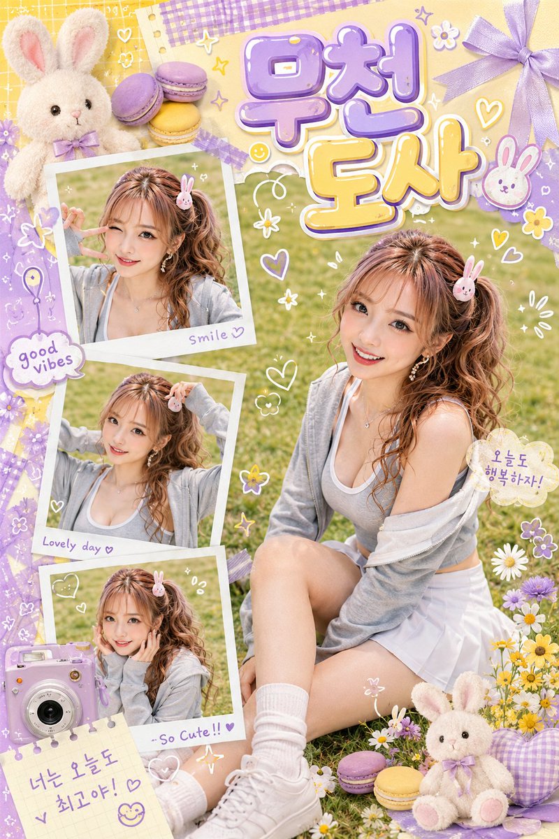 Cute Scrapbook Poster — Sora 2 Prompt for K-Pop Style Photo