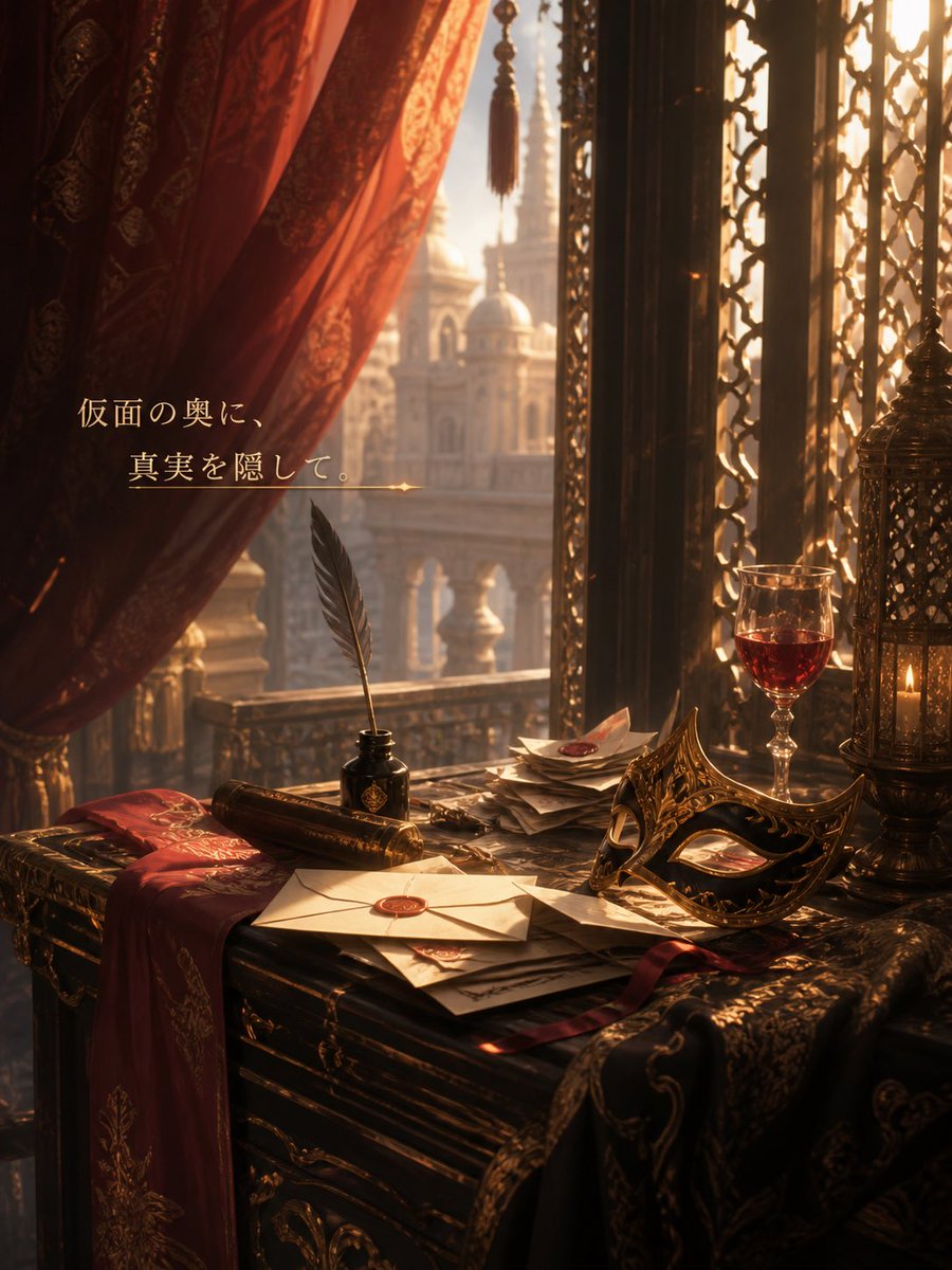Fantasy Masquerade Palace Wallpaper — Sora 2 Prompt
