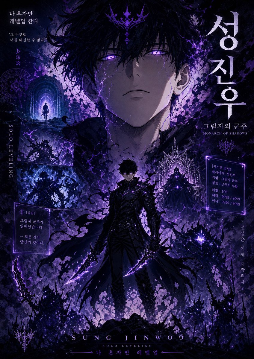 Shadow Monarch Dark Fantasy Novel Cover — Sora 2 Prompt