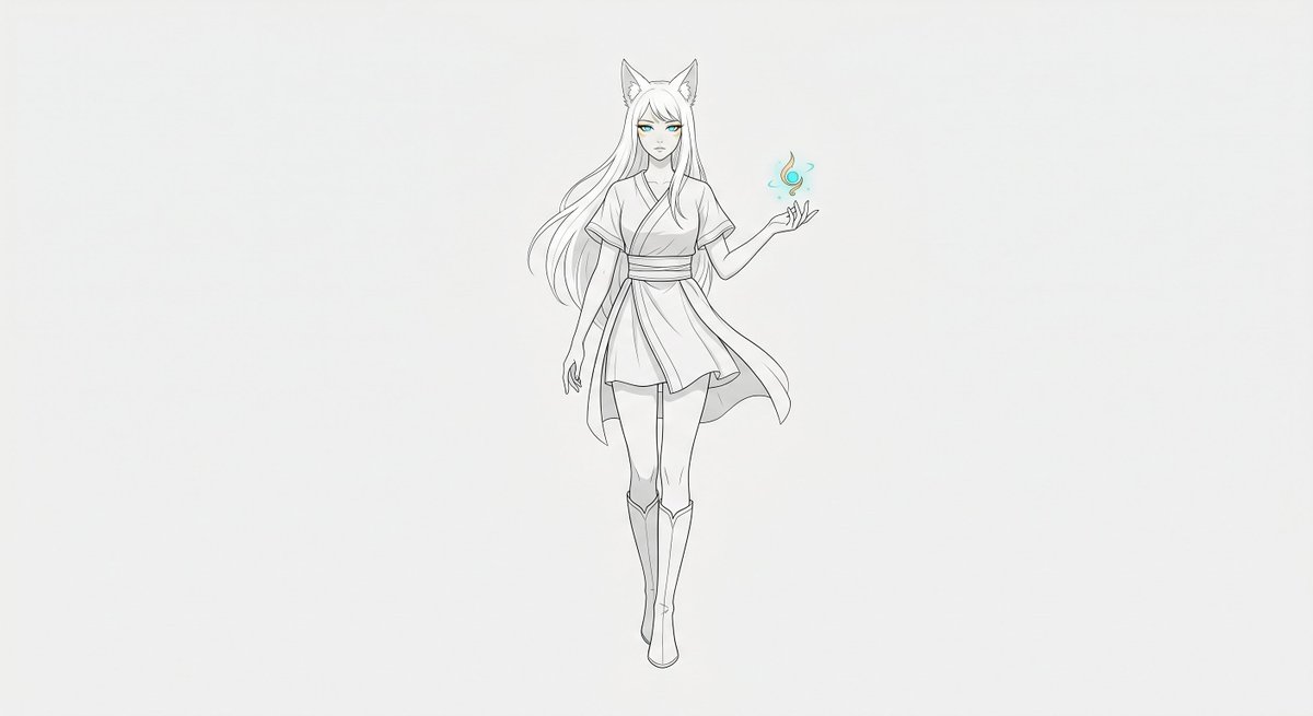 رسم شخصية روح ثعلب بسيطة — موجه Sora 2