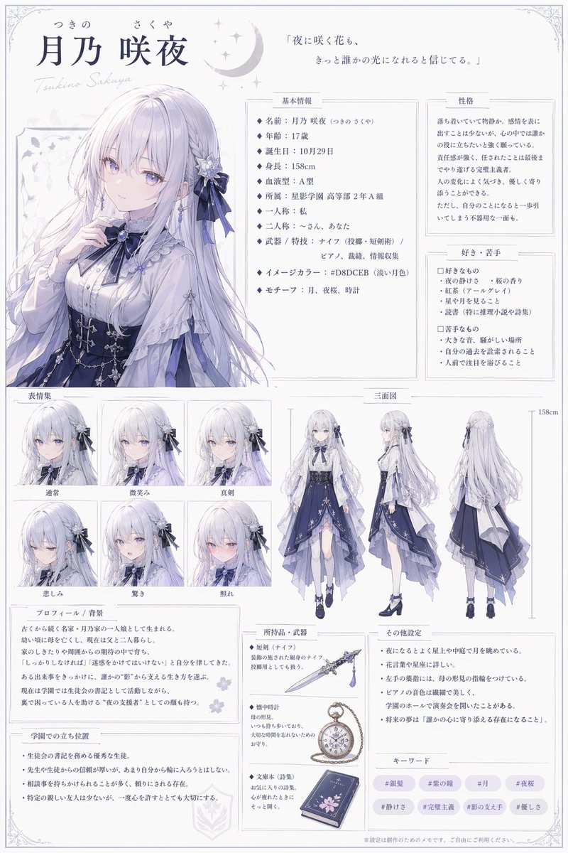Anime Character Design Sheet — Full Reference Document