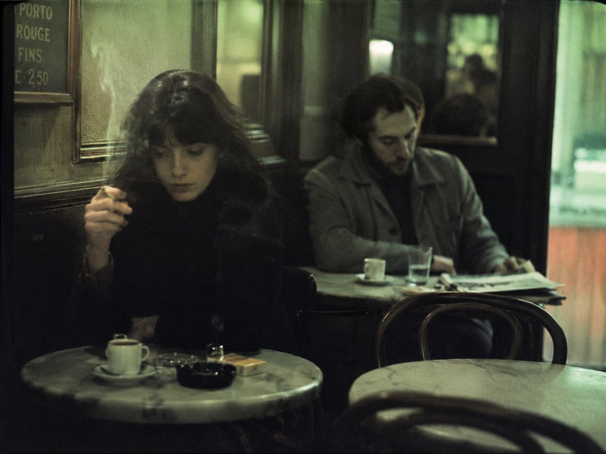 35mm Film Grain Paris Café Night — Cinematic Street Photography Prompt