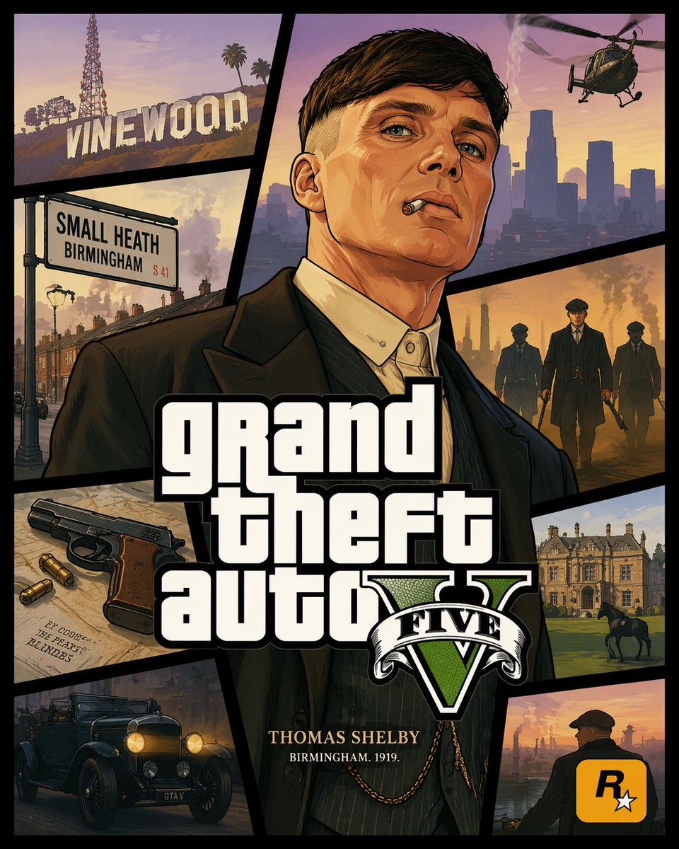 GTA V Cover Art Generator — Peaky Blinders Style