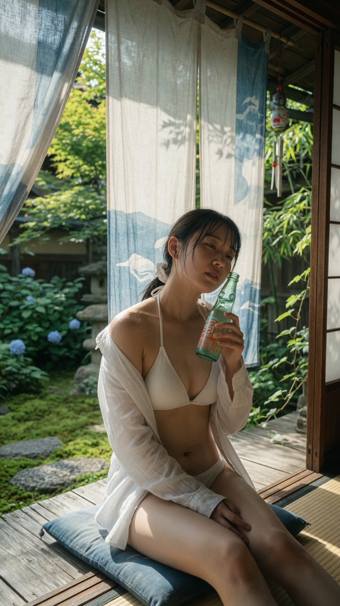 Japanese Engawa Summer Portrait — Realistic Sora 2 Prompt