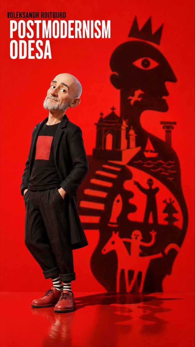 Odesa Postmodernism Portrait Poster — Bold Editorial Sora 2 Prompt