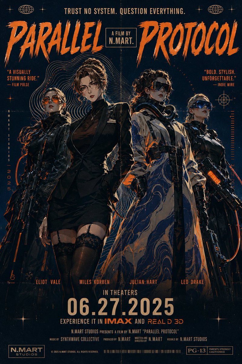 Parallel Protocol — Retro Deep-Sea Sci-Fi Movie Poster