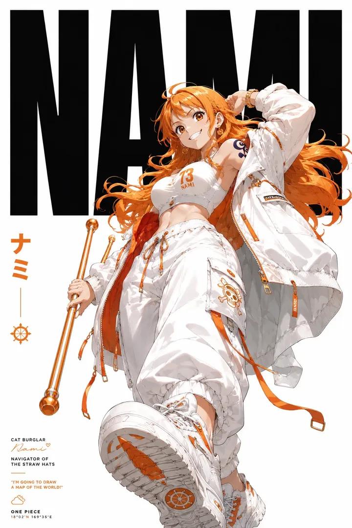 Anime Streetwear Fashion Poster — Low-Angle Dynamic Pose Prompt