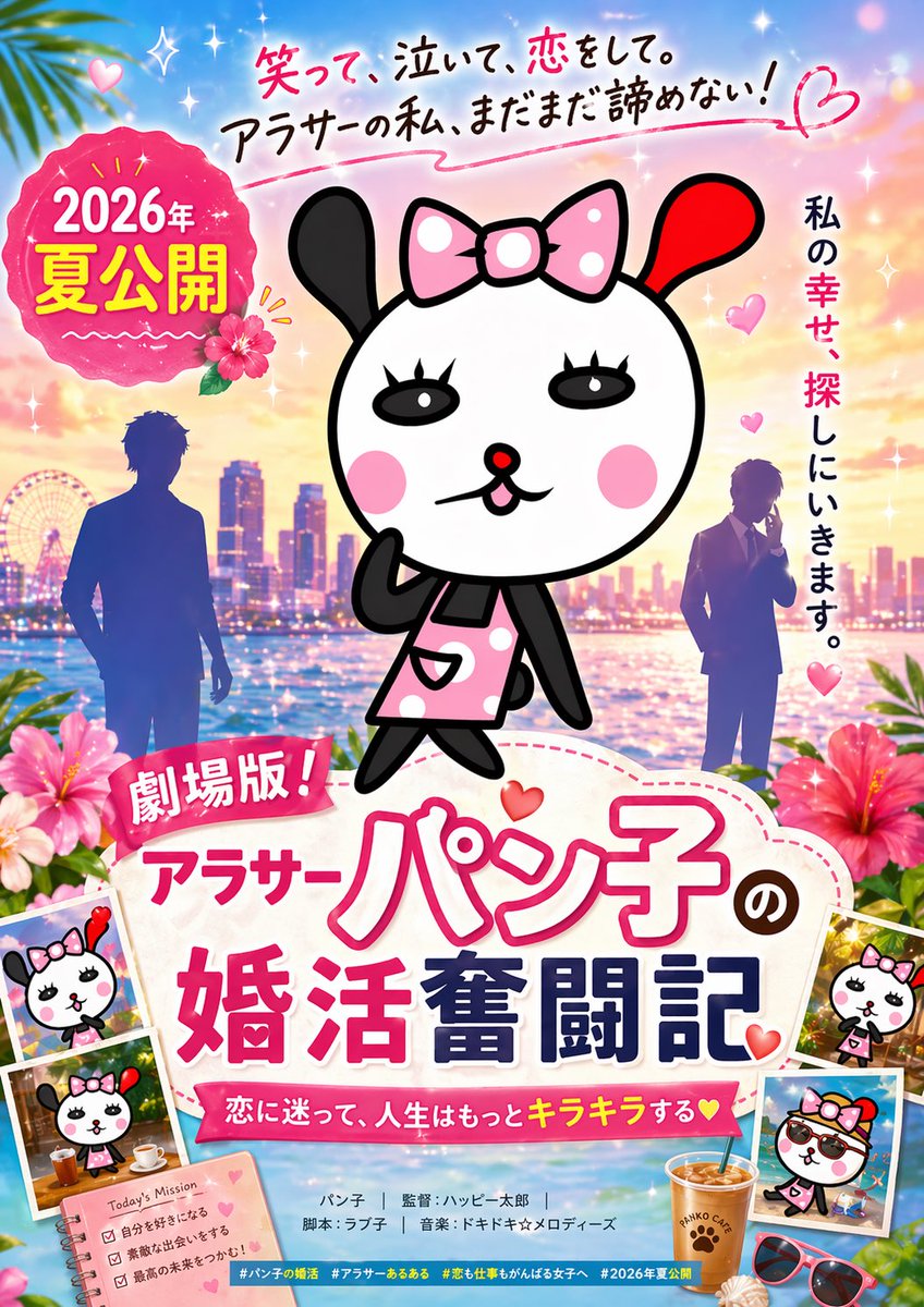Cute Bunny Girl Romcom Movie Poster — Sora 2 Prompt