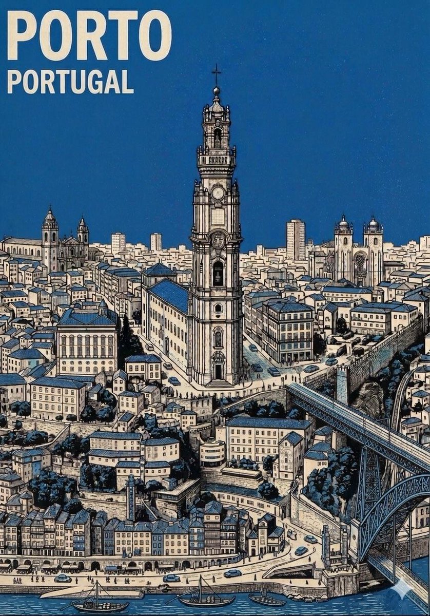Mid-Century Modern Travel Poster — Sora 2 Prompt