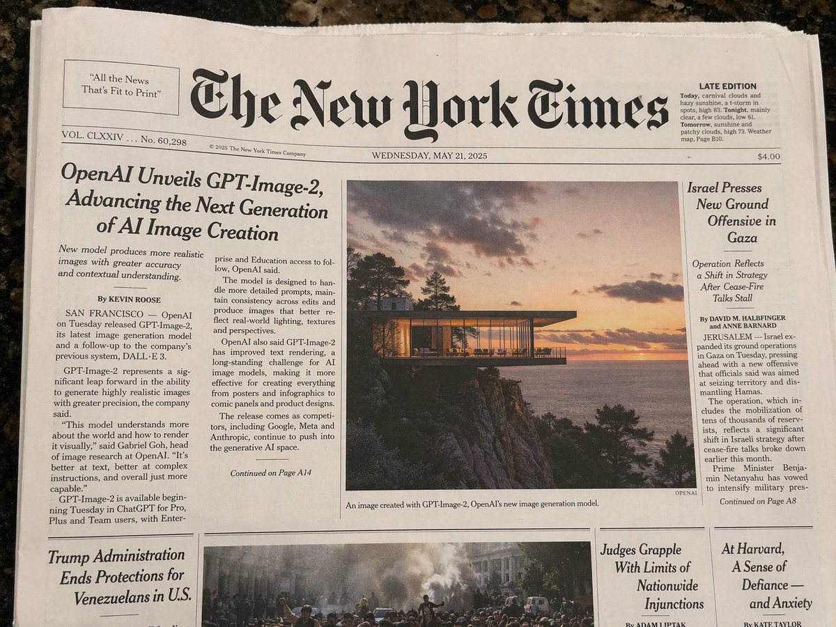 NYT Front Page Mockup — Sora 2 Prompt