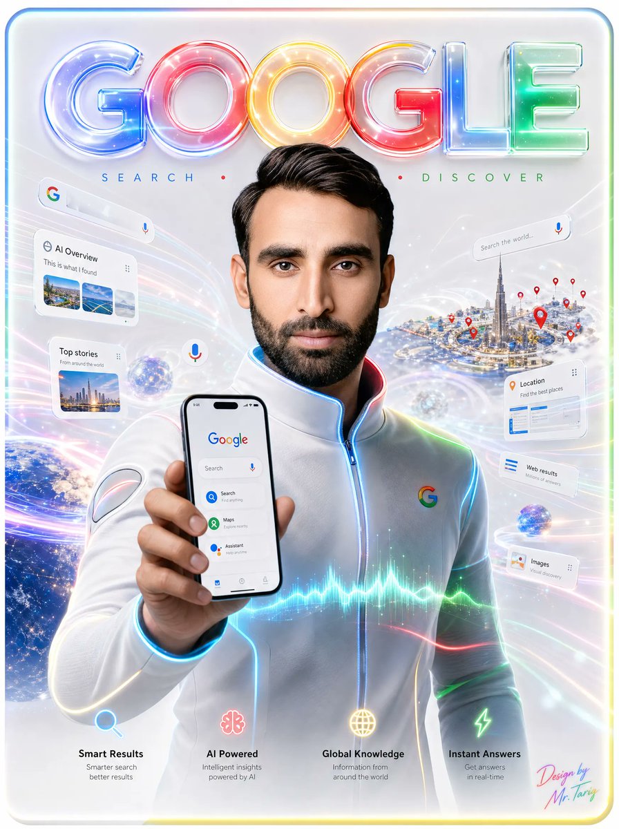 Futuristic Google Search Ad — AI Prompt