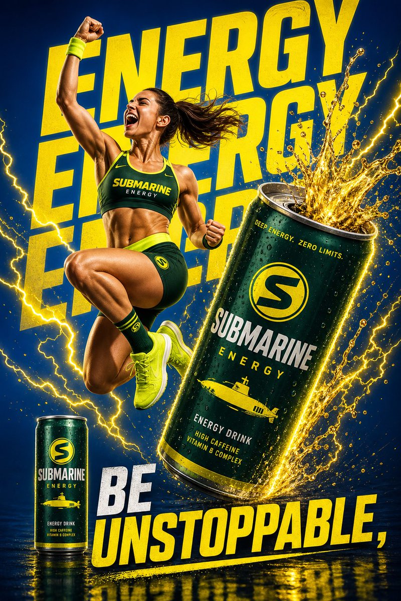 Dynamic Energy Drink Ad — Sora 2 Prompt