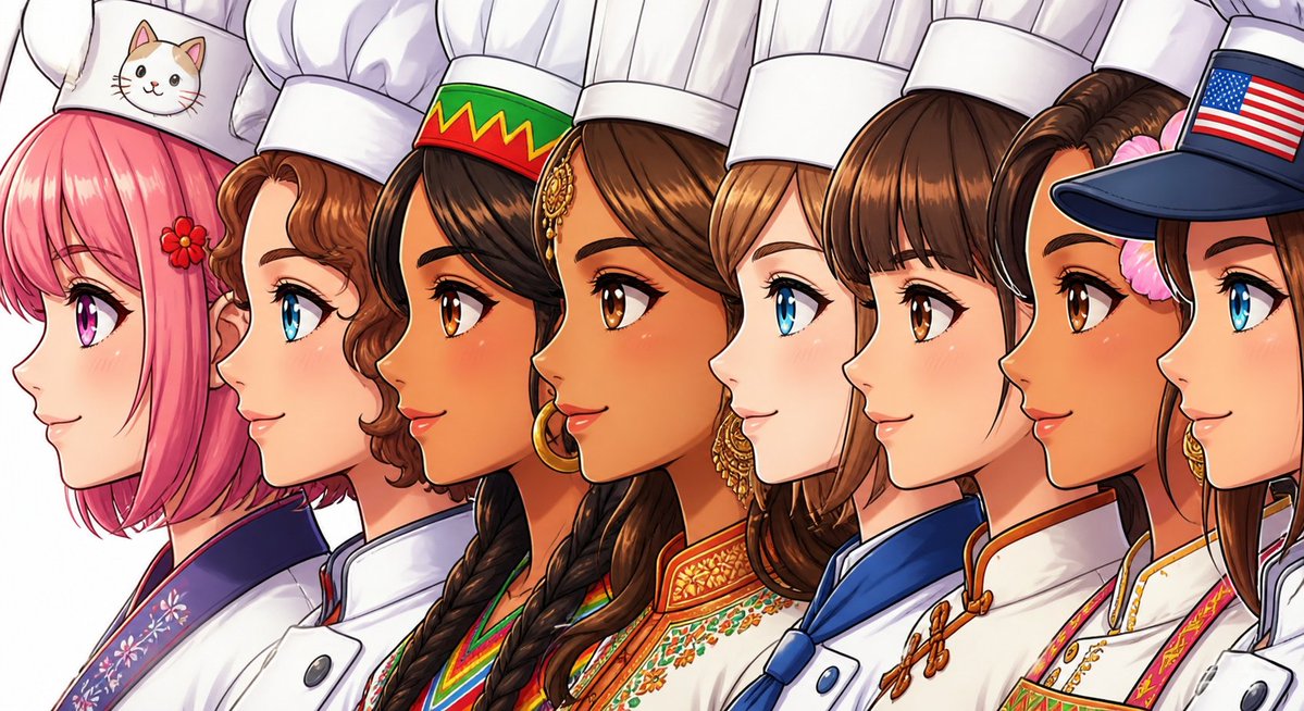 Side-Profile Close-Ups: Consistent Characters in a Row — Sora 2 Prompt