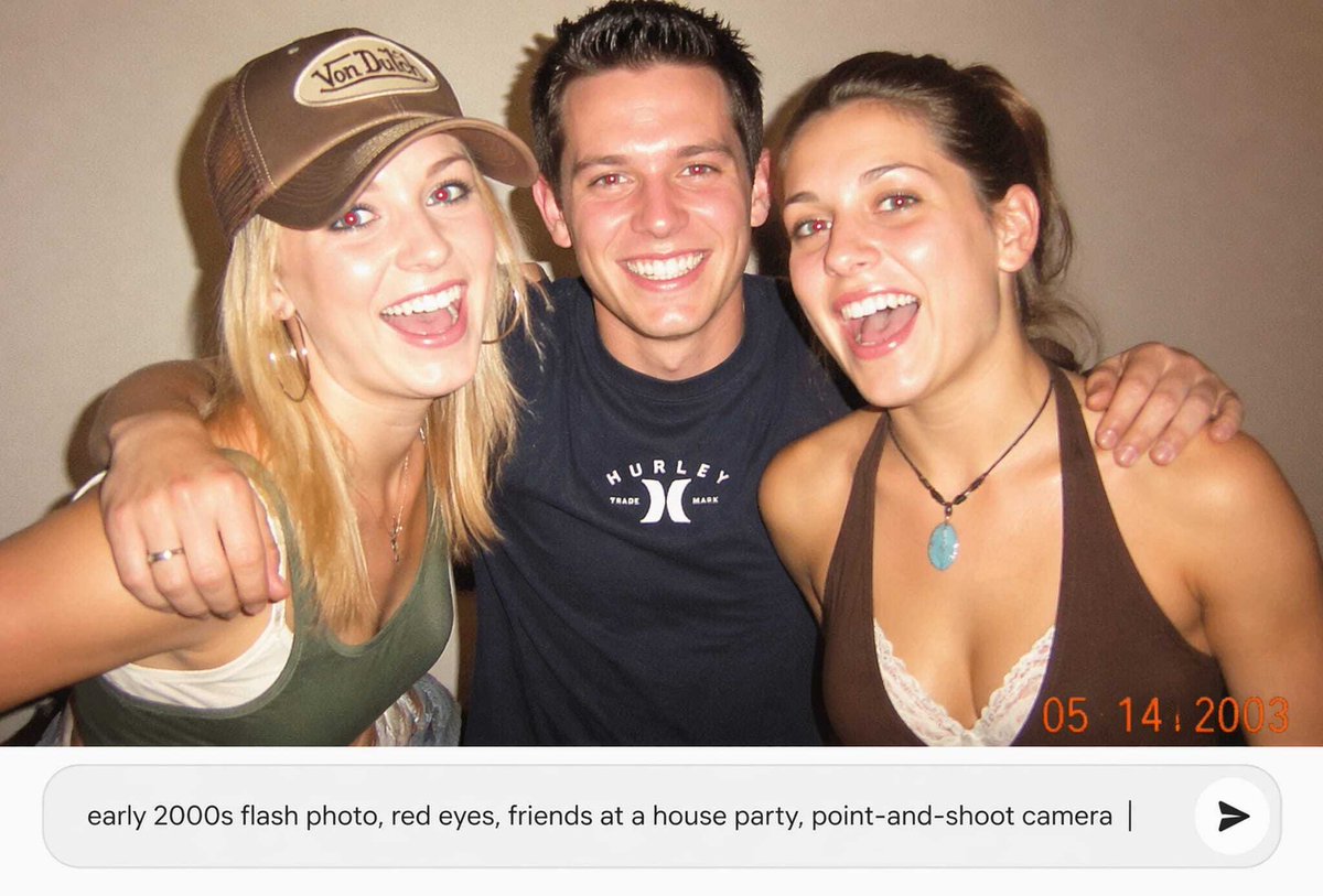Early 2000s Flash Party Photo UI — Sora 2 Prompt