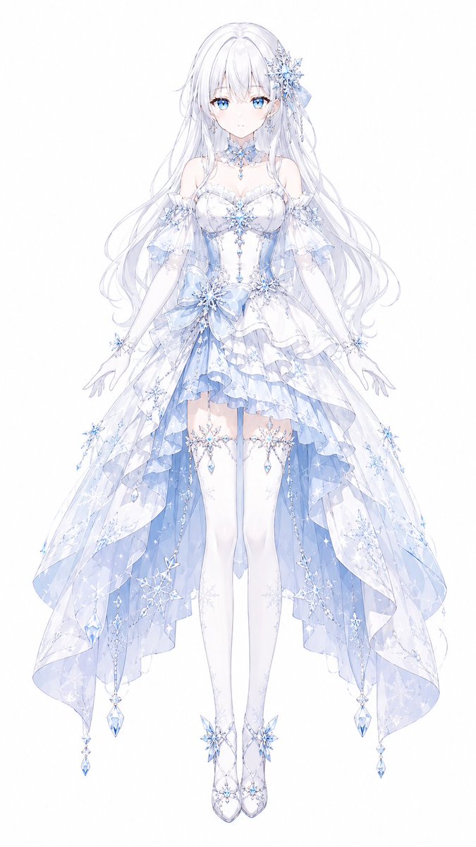 Snow Princess Magical Girl — Full-Body Anime Costume Design
