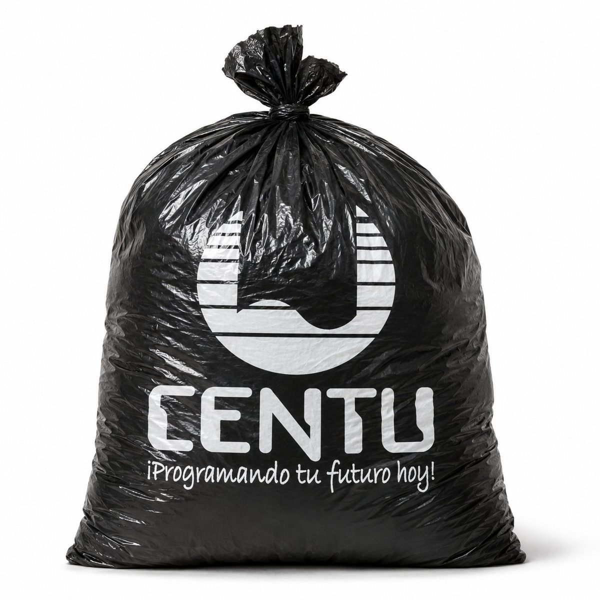 Branded Black Garbage Bag Mockup — Sora 2 Prompt
