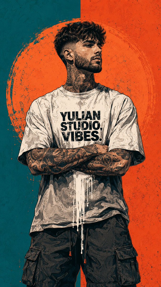 Street Art Vector Portrait — Liquid Topography Style