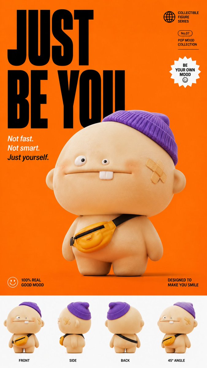 Popmart 3D Character Toy Poster Prompt — Matte Clay Aesthetic