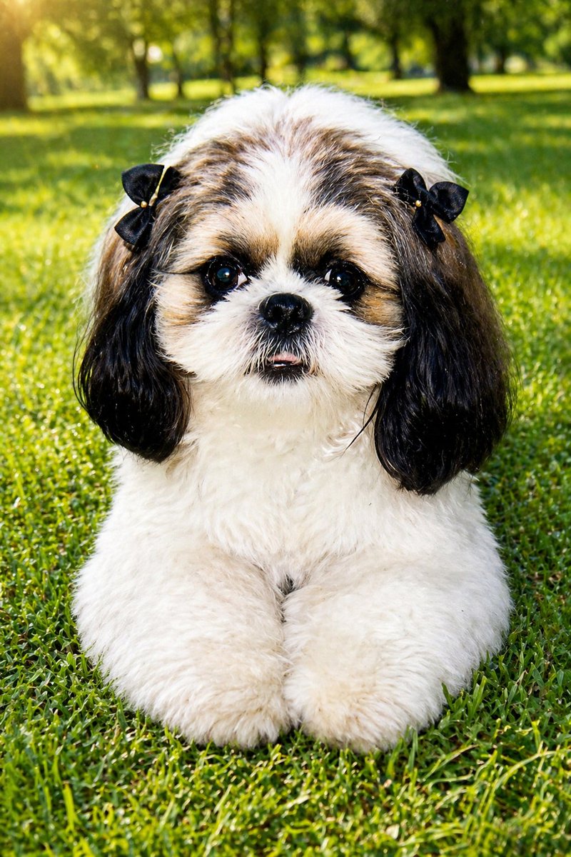 Shih Tzu Park Portrait Photo Restoration — Sora 2 Prompt