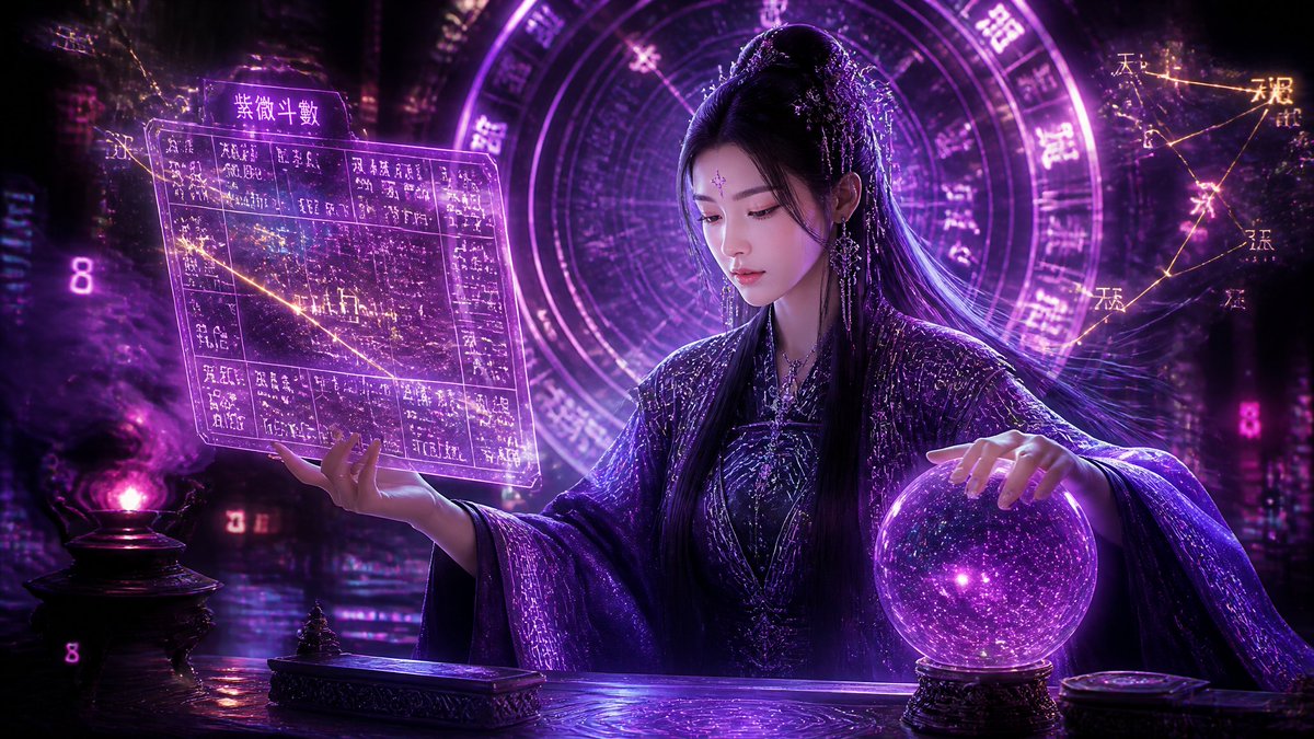 Cyberpunk Chinese Fortune Teller — Sora 2 AI Prompt