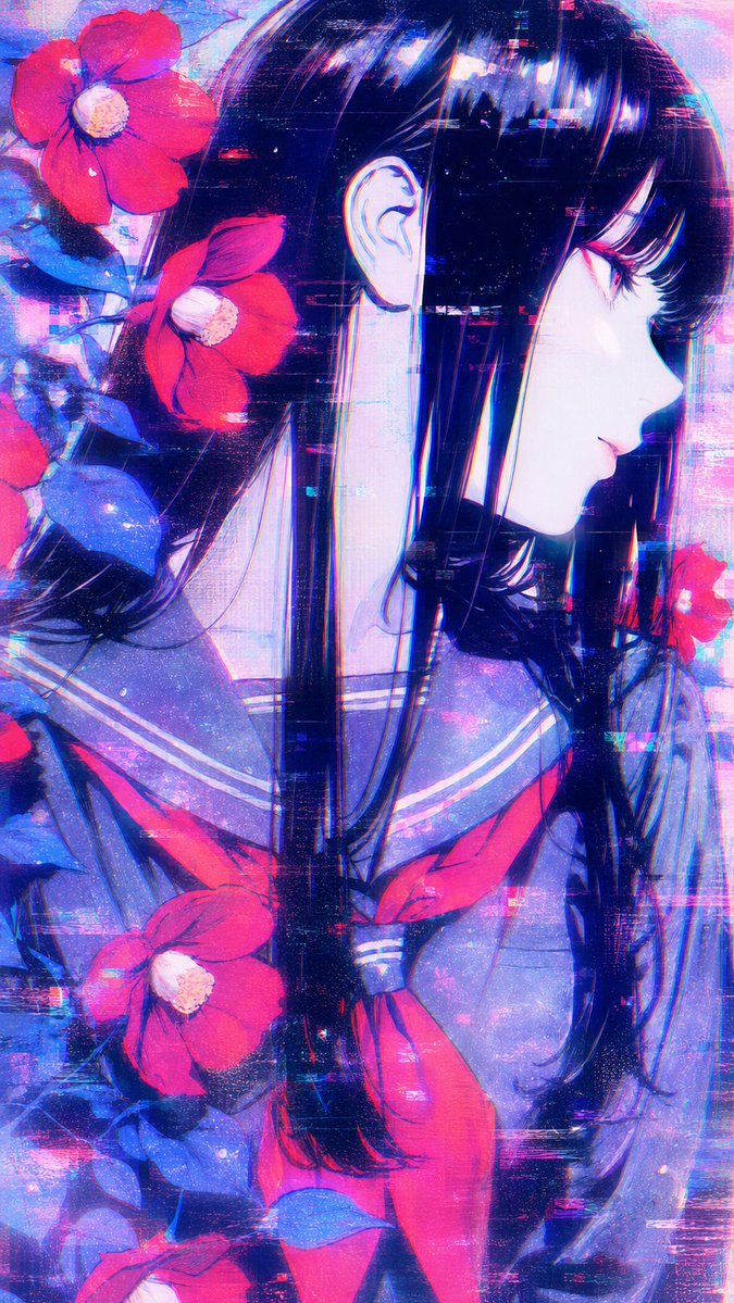 Ethereal Glitch Art Illustration — Sora 2 Prompt