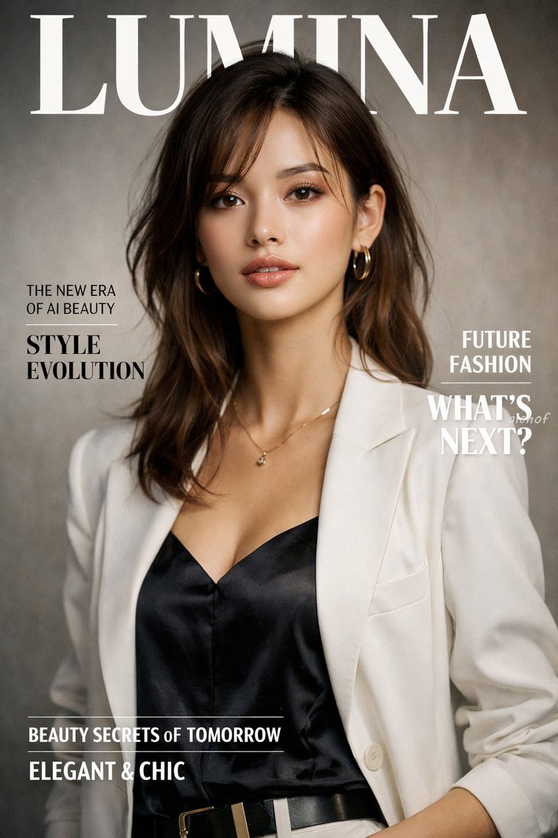 Fashion Magazine Cover Portrait — Sora 2 Prompt