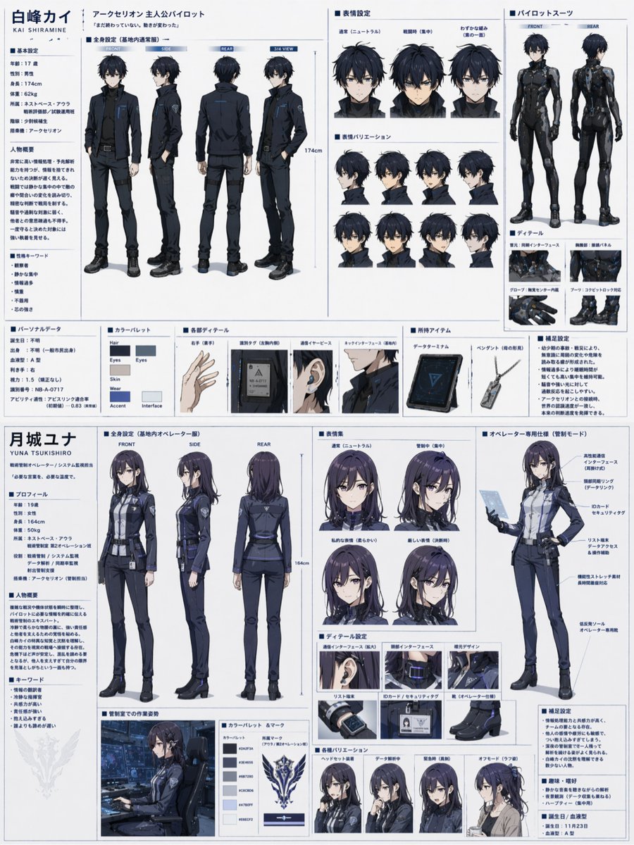 Anime Mecha Pilot Character Sheet — Sora 2 Prompt