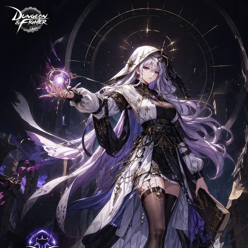 Dark Fantasy Sorceress RPG Art — Sora 2 Prompt