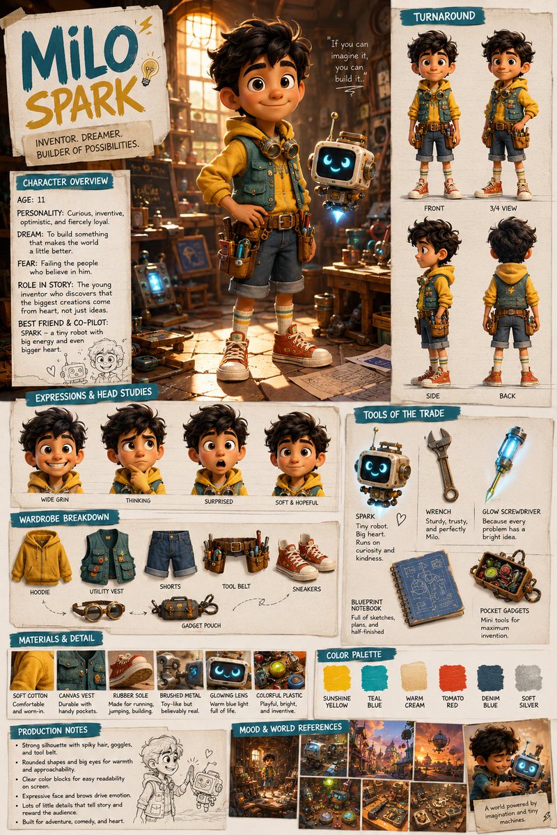 Cinematic Character Design Proposal — Sora 2 Prompt