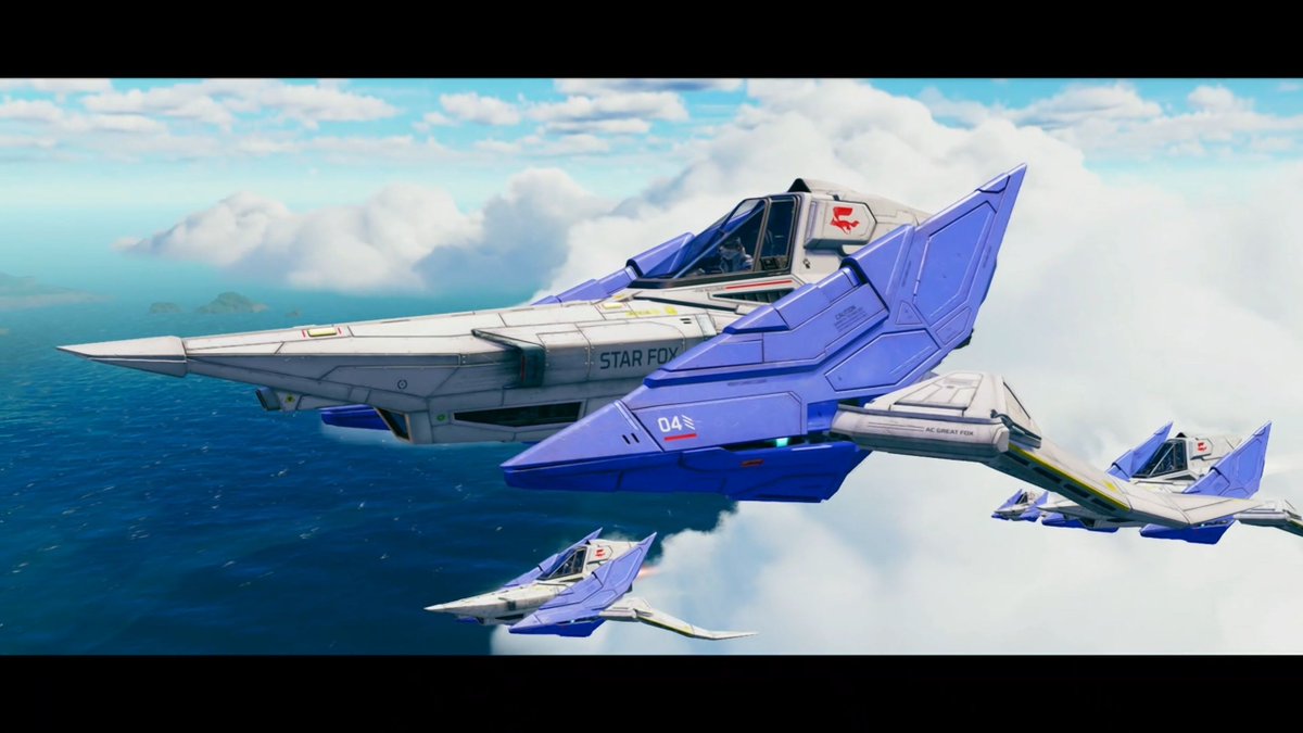 Star Fox-Style Squadron Over Ocean — Sora 2 Prompt