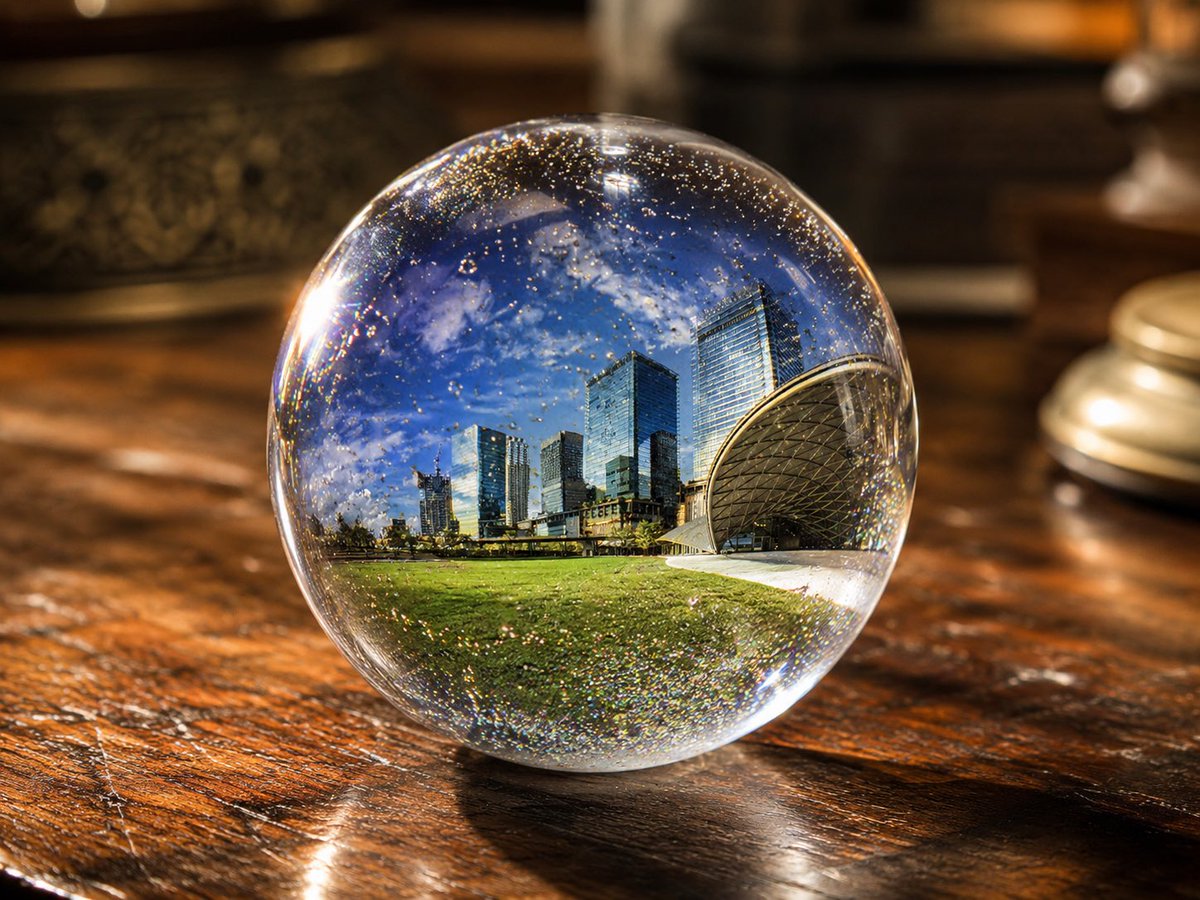 UV Resin Cityscape Globe — Hyper-Realistic Macro Prompt