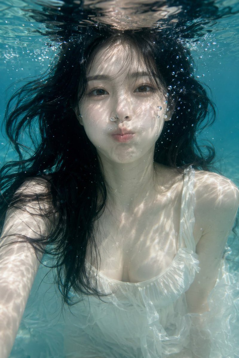 Underwater Portrait — Sora 2 Prompt | Caustic Lighting