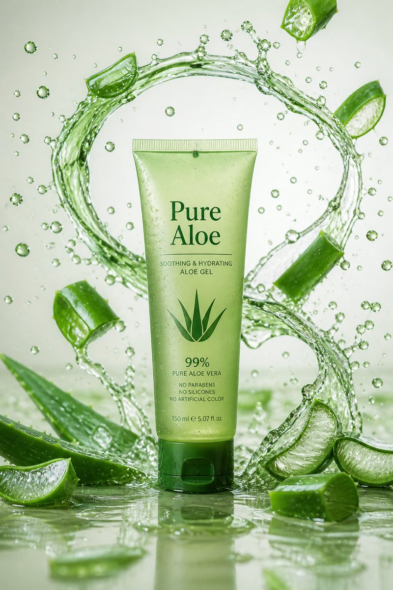 Aloe Skincare Ad — Dynamic Splash Prompt for Sora 2