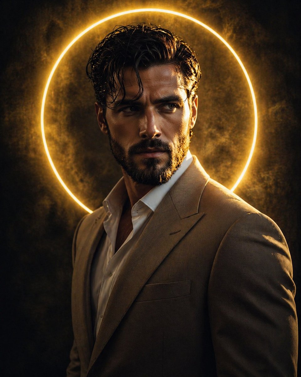 Cinematic Portrait mit Neon-Aureola — Sora 2 Prompt