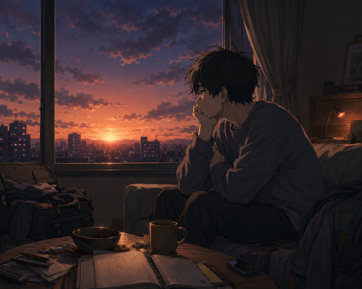 Golden Week End Anime Scene — Sora 2 Prompt
