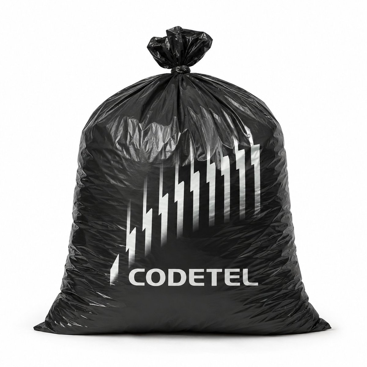 Branded Black Trash Bag Mockup — Sora 2 Prompt