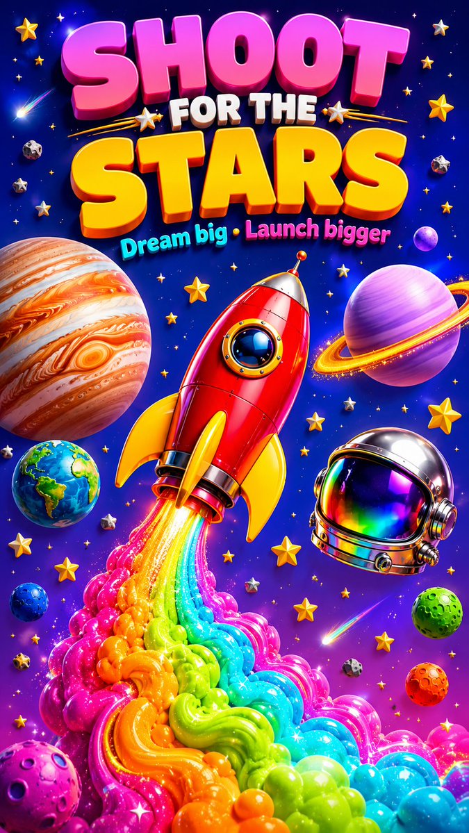 3D Retro-Futuristic Space Poster — Sora 2 Prompt