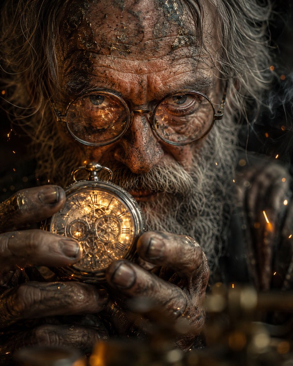 Mysterious Elder with Golden Sphere — Sora 2 Prompt